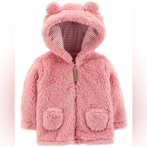 Other - Carters Pink Sherpa Hooded Jacket
